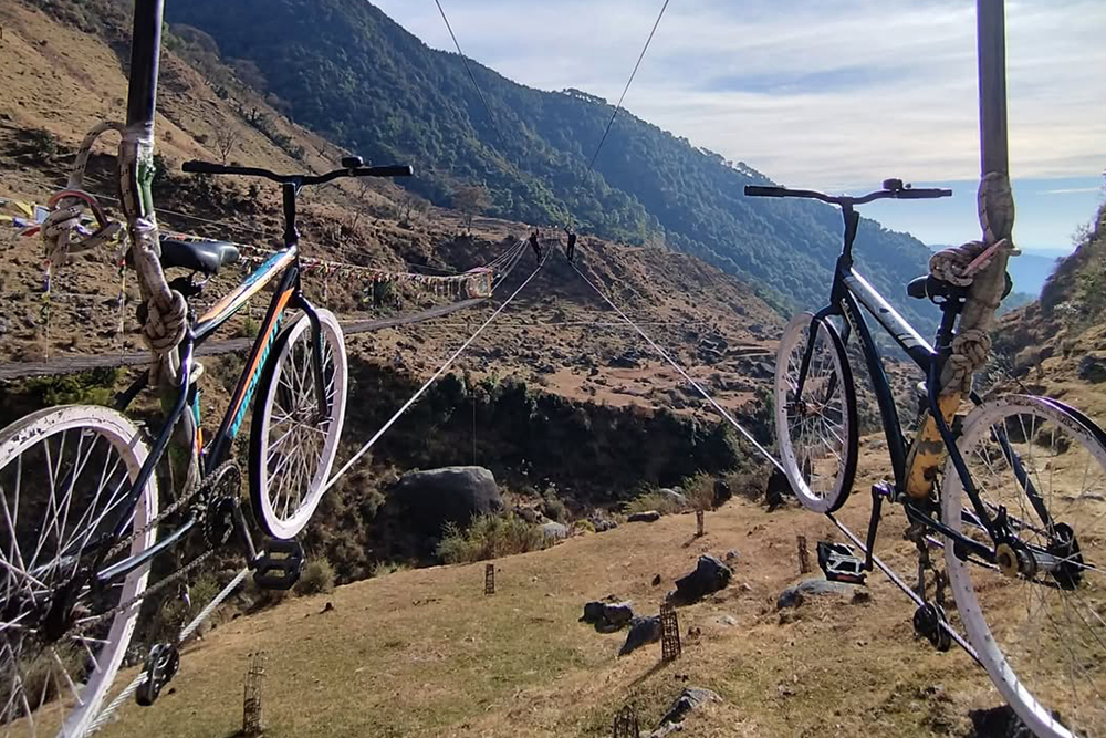 Defy gravity and cycle in mid-air with sky cycling fun - birbilling