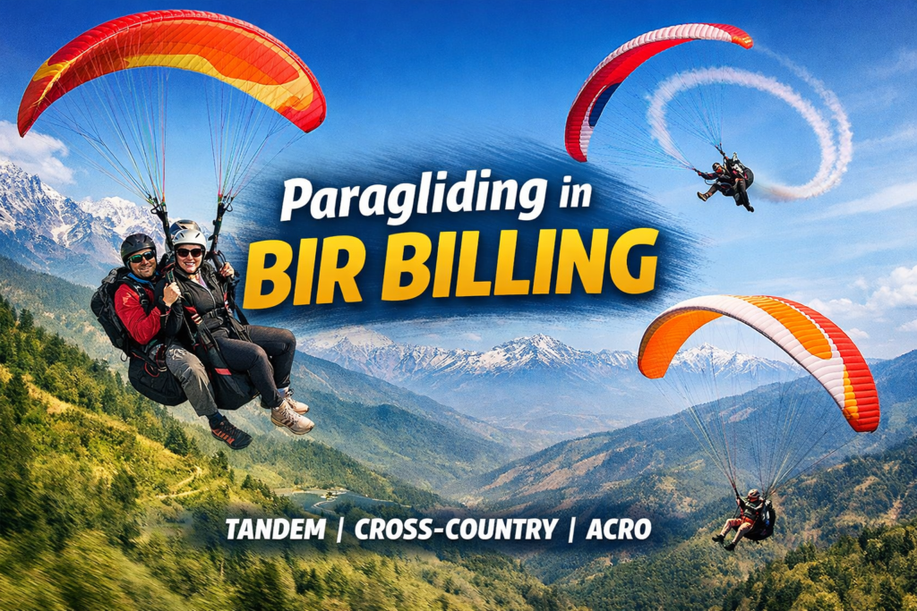 Tandem, Cross-Country & Acro Paragliding in Bir Billing | HP Paragliding